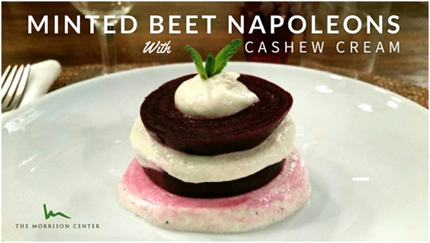 First Course: Minted Beet Napoleons