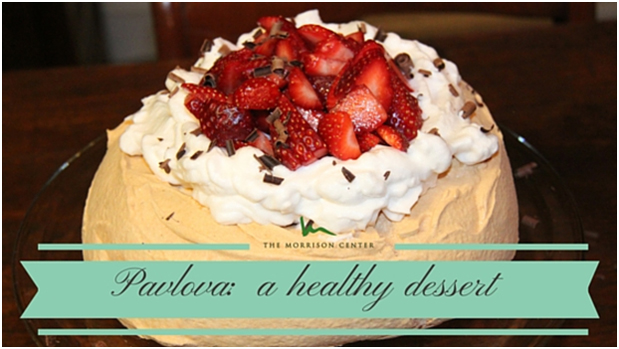 Dessert: Pavlova with Coconut Cream and Fresh Fruit